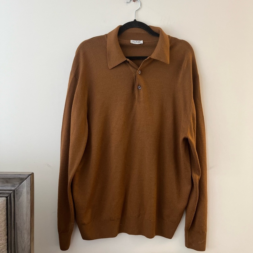 PAL ZILERI Pure New Wool Polo Sweater Top